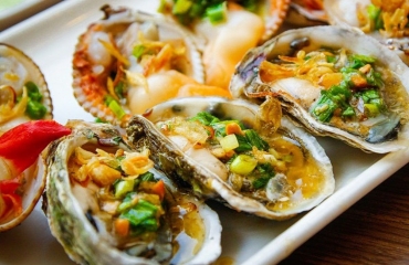 Hàu nướng mỡ hành