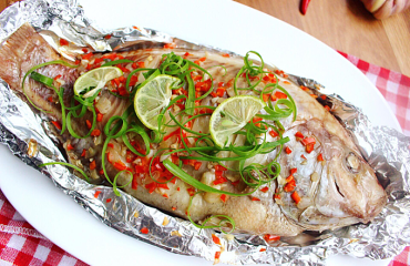 Cá diêu hồng nướng giấy bạc
