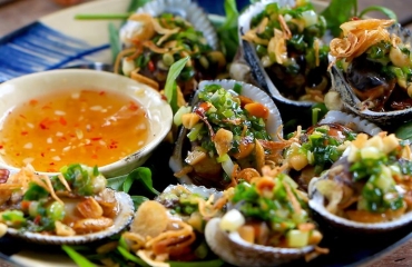 Sò lông nướng mỡ hành