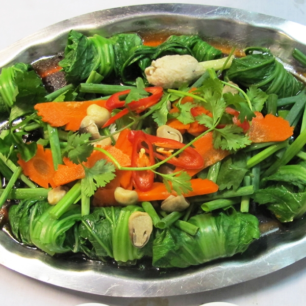 Chả cá thác lác bọc cải xanh