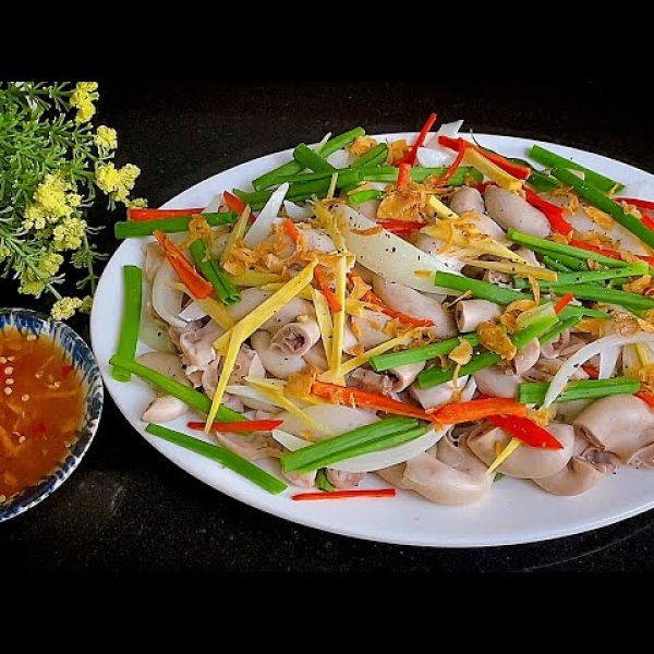 Dồi trường hấp gừng